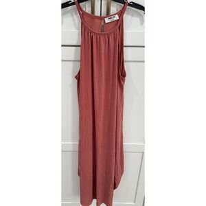 double zero halter dresses Double Zero Womens Latte Halter Cut Dress
